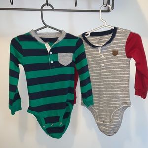 2 long sleeve onesies